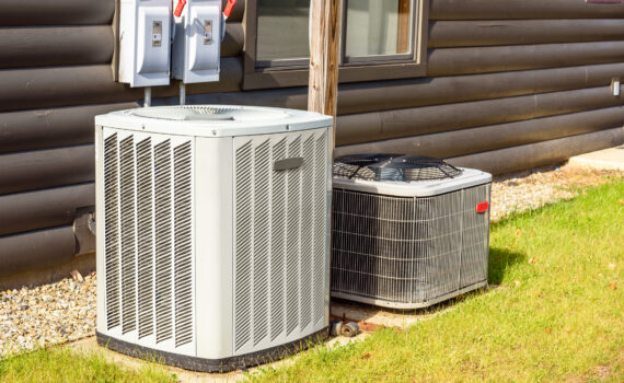 Air conditioning and heating system external units
